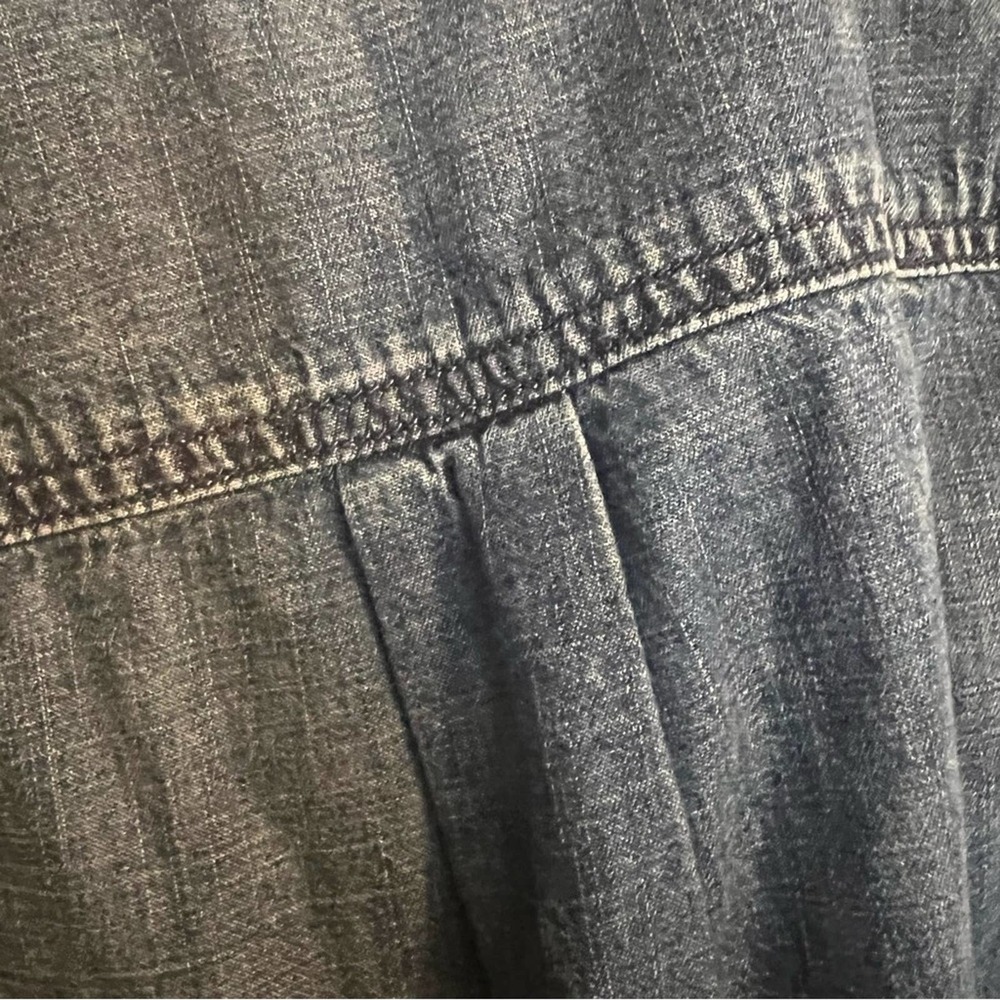 Madewell | Denim Raw Hem 3/4 Sleeve Top Size X-Small - Picture 4 of 8